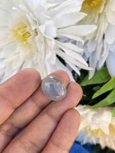 Étonnante pierre naturelle de cabochons de forme ovale en aigue-marine de couleur supérieure avec une bonne pierre précieuse en vrac pour la fabrication de bijoux 9.00 carat - Product Image 3