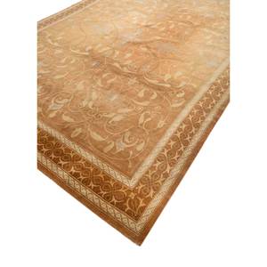 Aalam Beige <b>Brown</b> Hand Knotted <b>Wool</b> Rugs Pae-5418 Floral Abstract Living Carpet for Home for Hallway Rectangle Puzzle Entryway - Product Image 2