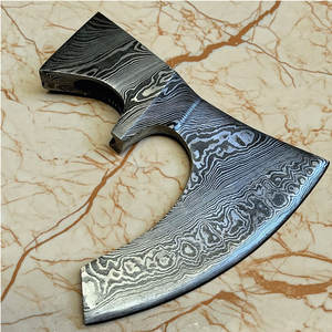 Cabeza de hacha de acero damasco bellamente en capas diseñada para hacer hachas herramientas coleccionables y cabeza de hacha de trabajo al aire libre - Product Image 5