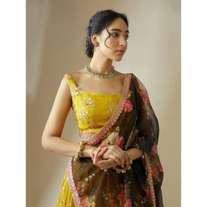 Último Modelo de Lehenga Choli Moderno para Mujer, con Dupatta Elegante, Estampado, Largo hasta el Suelo, Estilo A-Line, Ropa Étnica para Fiestas, Disponible al por Mayor para Exportación - Product Image 6