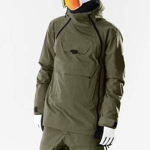 Chaqueta de Esquí Impermeable Naranja Brillante, Cortavientos, Transpirable, con Capucha, Ropa Deportiva de Invierno, OEM Personalizada - Product Image 4