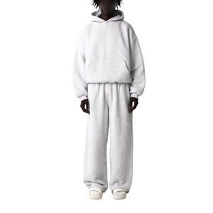 Ensemble de survêtements pour hommes de haute qualité, jogging à capuche en tissu lourd, lavage à l'acide, coupe régulière, personnalisation de la mode masculine - Product Image 3