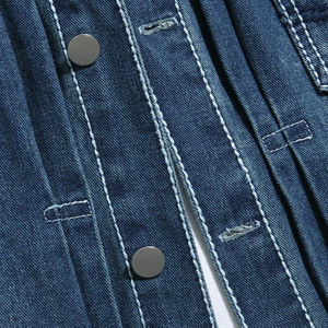 Veste en jean pour homme, délavée, décontractée, chaude pour l'hiver, coupe ample, grande taille, vêtement d'extérieur, vente en gros et personnalisation de veste en jean pour homme - Product Image 5