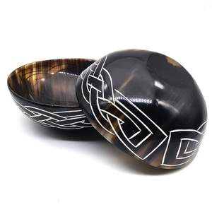 <b>BOWL</b> QUALITY NATURAL BUFFALO HORN <b>BOWL</b> Available in All Sizes Indian Horn Crafts Decorative Horn <b>Bowl</b> for Home and Decor - Product Image 6