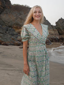 100% bio main bloc coton longue Maxi chaîne robe indienne bloc imprimé robe au prix de gros - Product Image 2