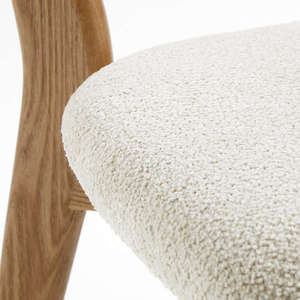 Chaise de salle à manger moderne en bois brun noisette, design en teck et acajou pour hôtels, appartements et centres commerciaux - Product Image 3