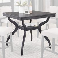 Juego de Mesa y Sillas de Bar Modernas de Madera de Teca Bolivia, Base Cromada, Giratorias, Ajustables, Duraderas, para Uso Comercial, Personalizables, Madera Java