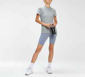 Camiseta de Algodón Minimalista para Mujer, Venta al por Mayor, Corte Ajustado, Manga Corta, Estilo Básico, Informal - Product Image 2