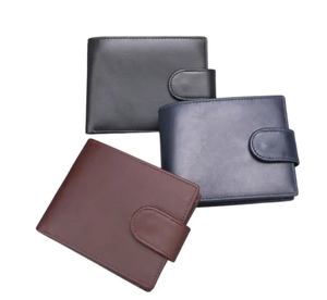 Tarjetero personalizado de cuero genuino, ligero, de alta calidad, para hombre, tarjetero, billetera de bolsillo, Mini monedero inteligente delgado de cuero - Product Image 3