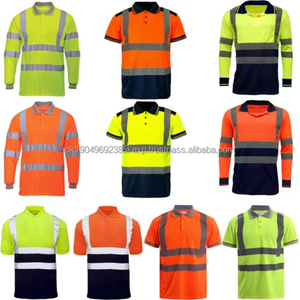 Camisetas de Trabajo Personalizadas para Hombre, Color Negro, de Alta Visibilidad, de Poliéster, Mangas Largas, Reflectantes, de Seguridad - Product Image 4