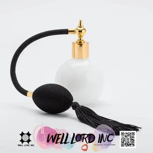 Stylish 100ml Square Glass <b>Perfume</b> <b>Bottle</b> with Bulb Atomizer and Ornate Tassel <b>Vintage</b> Square Pump Sprayer for Fragrance - Product Image 2