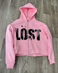 Sweat à capuche personnalisé pour homme, coupe oversize, en molleton 340g, respirant, sans cordon, épais, 100% coton, uni, coupe courte, délavé à l'acide, hiver - Product Image 5