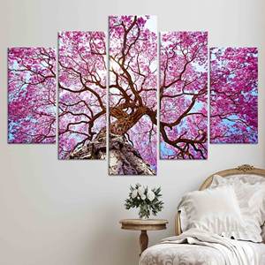 Lienzo Impreso: Arte de Paisajes Naturales - Decoración Botánica Elegante, Juego de 5 Lienzos Variados - Product Image 1