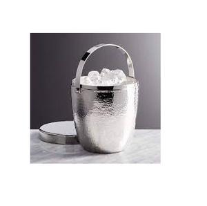 Seau à glace Métal martelé finition or seau à glace refroidisseur de vin avec poignée Décor impex - Product Image 5