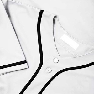 OEM sublimado transpirable personalizado botón béisbol Jersey Softball desgaste rayas béisbol Jerseys camisa secado rápido ropa deportiva 2025 - Product Image 3