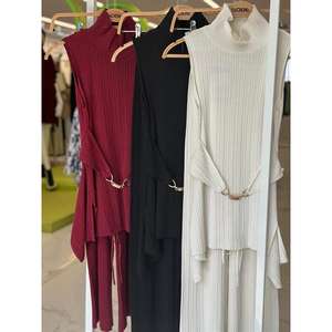 ชุดสูทลายริบบ์ออทัมน์โรส 9946 ผ้าถักคอตั้ง - Product Image 3