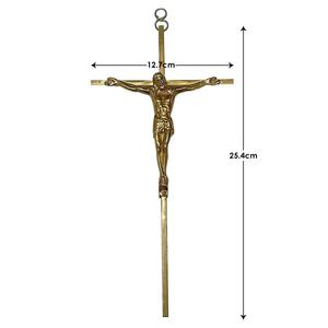 Grabado en relieve Metal Iglesia Crucifijo Latón Altar de Navidad fabricante Hecho India - Product Image 3