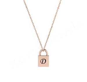 2025 meilleure vente usine directe bon prix Style Simple 925 argent massif grosse lettre graver pendentif collier sans ternissement - Product Image 6