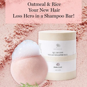 Shampoing Solide Naturel à l'Argile Rose Fabriqué en Corée, OEM ODM Disponible pour un Nettoyage Doux, Soin Capillaire Nourrissant aux Herbes - Product Image 1
