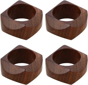 Rond de serviette en bois avec finition naturelle et en forme de meilleure qualité pour la décoration de restaurant d'hôtel à la maison et de fête - Product Image 5