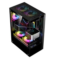 Manufacturers Spcc Atx Case Tempered Glass Full Tower Case Argb Effect Desktop Gaming Computer Pc Case Cabinet