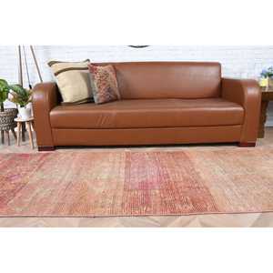 พรมตุรกี 3x9.1 ฟุต (91x277 ซม.) สีแดงลายอิคัต พรมวินเทจ - Product Image 5