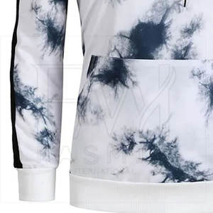 Sudadera con capucha de fitness para hombre de tela de algodón 100% de tendencia, tinte de corbata de alta calidad con patrón sólido de bolsillo para invierno - Product Image 3