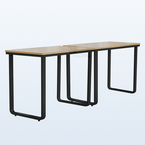 Meubles de bureau durables et modernes, bureau multifonctionnel avec structure en fer, pieds en fer - Assemblage facile, design contemporain pour usage commercial - Product Image 1