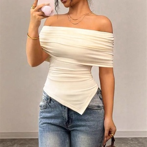 T-shirts personnalisés avec logo, vente en gros, haute qualité, grandes tailles pour hommes, coupe courte, 100% coton, t-shirts vierges sexy pour femmes - Product Image 5