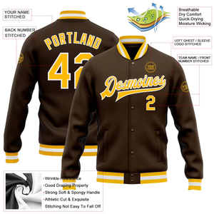 Men's High Quality Letterman Baseball Jacket Custom Embroidery Long Sleeves Winter Varsity Jacket for Man <b>100</b>% Cotton - Product Image 6