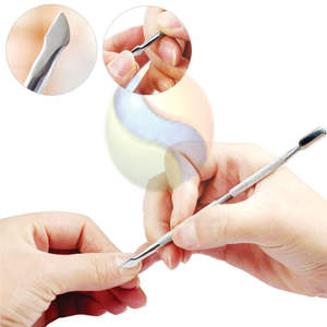 Empujador de Cutículas de Acero Inoxidable de Doble Extremo Premium, Herramienta de Belleza con Logotipo Personalizado, Empujador de Cutículas Profesional de Acero Inoxidable - Product Image 3