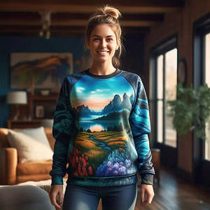 Sweat-shirt unisexe OEM 100% coton pour l'hiver, sublimation, col rond, impression graphique, poids moyen, pull-over de haute qualité - Product Image 1