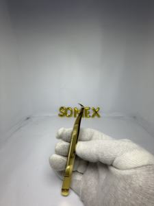 แหนบปลายด้ามทองสำหรับการต่อขนตาแบบมืออาชีพทำจากวัสดุคุณภาพสูงแหนบทอง - Product Image 5