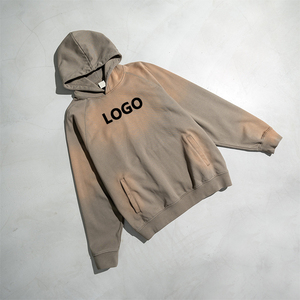 Sudadera con capucha recortada Vintage con lavado ácido de alta calidad, fabricante de gráficos personalizados, logotipo de letra, sudaderas con capucha de gran tamaño Unisex de peso pesado - Product Image 4