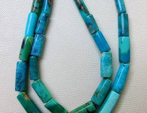 100% cuentas naturales con forma de tubo de turquesa de Arizona, cuentas Rondell lisas turquesa de 8 pulgadas cuentas hechas a mano de piedras preciosas turquesas de Arizona - Product Image 2