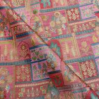 Tela de marfil Jacquard de viscosa pura con patrón impreso para bordado Kothi Kurta ropa indooccidental, etc.