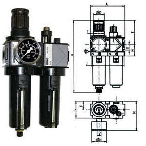Grupos de Filtro-Reductor-Lubricador Variobloc 1/4 con Vaciado Manual para Maquinaria Neumática Industrial y de Restaurantes, Nuevos y Usados - Product Image 1