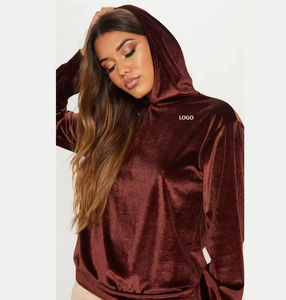 Men's Custom Embroidered <b>Velvet</b> Pullover <b>Hoodies</b> Front Two Pockets OEM Supply Washed Technique Plus Size Breathable Summer - Product Image 3