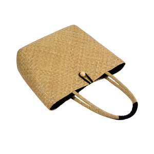 Bolsas de playa de algas marinas de estilo vintage con patrón de algodón a rayas hecho en Vietnam y forro con dos asas para ir de compras - Product Image 4