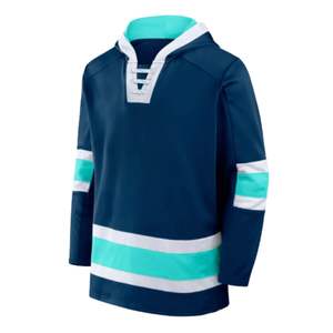 Dernier maillot de hockey sur glace personnalisé à lacets avec numéros d'appliques 280 GSM Sportswear Uniforme de hockey sur glace - Product Image 5