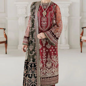 Nuevo Modelo 2025, Salwar Kameez de 3 Piezas para Mujer, Vestido de Fiesta/Boda Indio/Pakistaní de Chifón, Choli de Tela Lawn, Color Personalizado - Product Image 1