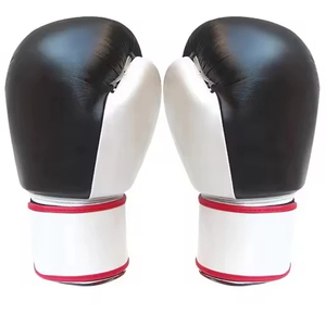 Guantes de Boxeo de Piel Sintética de 8oz con Logotipo Personalizado, Juego de Guantes de Entrenamiento con Cordones y Patrón Impreso, Tamaños de 16oz para Deportes al Aire Libre - Product Image 1