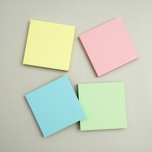 [Hansolmts] Nhà Máy Giá 76x76mm dính ghi chú 4 màu sắc Repositionable dính <span class=keywords><strong>Memo</strong></span> Pad cho văn phòng trường học sử dụng - Product Image 1