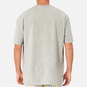 เสื้อยืดผ้าฝ้าย100% ผู้ชายไซส์ใหญ่แนววินเทจซักกรดแห้งเร็วเสื้อยืดพิมพ์โลโก้ออกแบบได้ตามต้องการ - Product Image 6