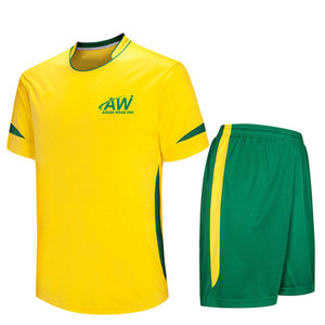 Ensemble de maillots et shorts de football respirants avec ceinture élastique, coupe confortable, adapté aux matchs de compétition - Product Image 1