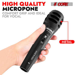 5Core XLR Microphone Dynamic <b>Mic</b> Karaoke <b>Singing</b> Studio Mics Handheld Microfono - Product Image 6