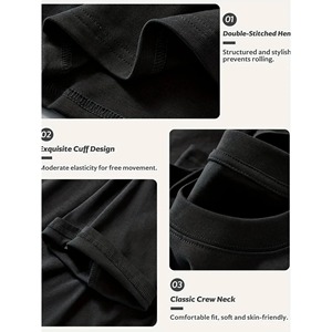 Camiseta de manga corta con estampado de ECG a la moda para hombre, cómoda y versátil para ropa informal de verano - Product Image 3