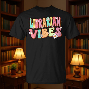 T-shirt da donna in stile bibliotecario retrò e groovy, stile insegnante di biblioteca - Product Image 3