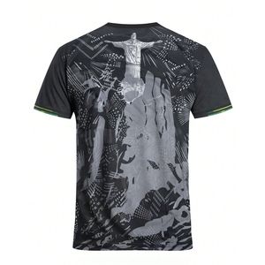 Maillots de football à col rond respirants sublimés, logo personnalisé, maillots de football avec tissu en maille 100% polyester - Product Image 2