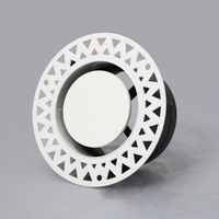 Diffuseur d'air rond minimaliste sans cadre de 100 mm pour chambre à coucher